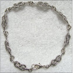 Bracelet maçonnique pour femmes – Lacs d'amour – Argent vif