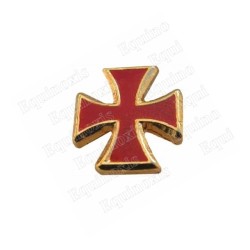 Pin's templier – Croix templière émaillée rouge