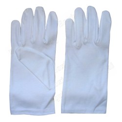 Gants maçonniques blancs pur coton – Taille 6 ½