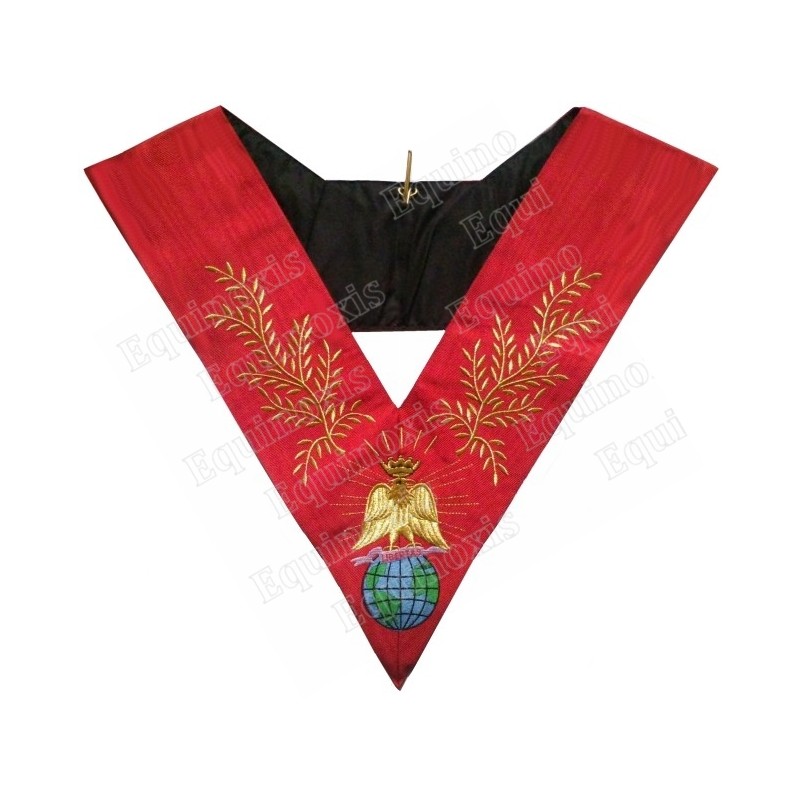 Sautoir maçonnique moiré – Grand Chapitre Général – Libertas – 4ème Ordre – Très Sage et Parfait Maître