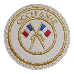 Badge / Macaron GLNF – Grande tenue provinciale – Passé Grand Porte-Etendard – Occitanie – Brodé machine