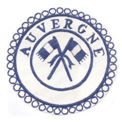 Badge / Macaron GLNF – Petite tenue provinciale – Passé Grand Porte-Etendard – Auvergne – Brodé main