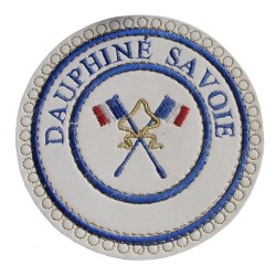 Badge / Macaron GLNF – Petite tenue provinciale – Passé Grand Porte-Etendard – Dauphiné Savoie – Brodé machine