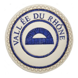 Badge / Macaron GLNF – Petite tenue provinciale – Grand Surintendant – Vallée du Rhône – Brodé machine