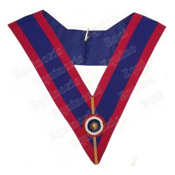 Sautoir maçonnique moiré – La Marque – Officier Provincial d'Honneur – Cocarde tricolore