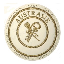 Badge / Macaron GLNF – Grande tenue provinciale – Grand Archiviste Provincial – Austrasie – Brodé machine