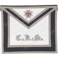 Tablier maçonnique en cuir – REAA – 30ème degré – Chevalier Kadosch – CKS