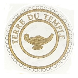 Badge / Macaron GLNF – Grande tenue provinciale – Précepteur York – Terre du Temple – Brodé machine