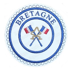 Badge / Macaron GLNF – Petite tenue provinciale – Passé Grand Porte-Etendard – Bretagne – Brodé machine