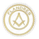 Badge / Macaron GLNF – Grande tenue provinciale – Assistant Grand Maître – Flandres - Brodé machine